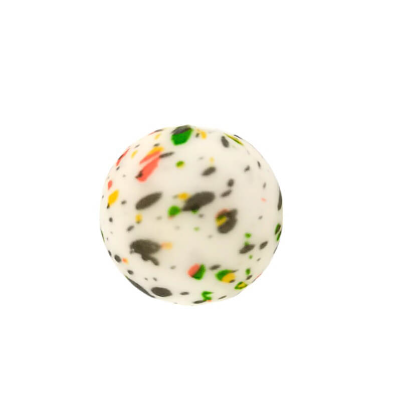 50pcs 15mm Terrazzo Silicone Beads Printed Design 2