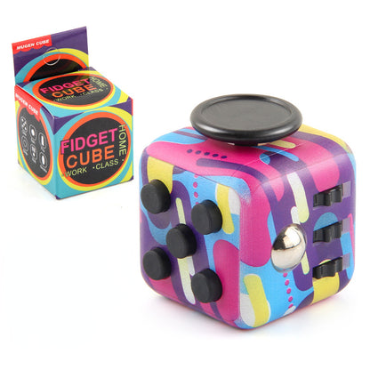 Silicone Fidget Cube 6-Function Decompression Desk Toy 3.4cm 24