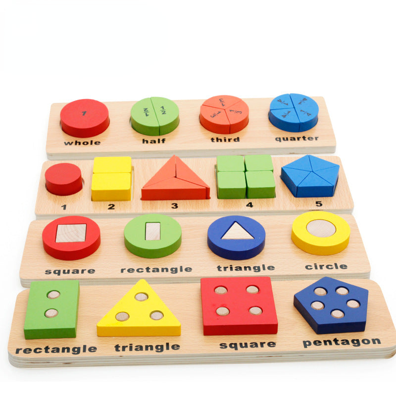 Wooden Montessori Toys Geometric Shape Matching Educational Toy