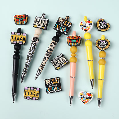 Silicone Focal Beads Teacher Heart Teaching Motivation Learn Designs 7