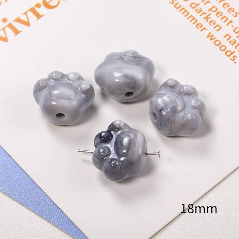 10pcs 18mm Cat Claw Acrylic Beads DIY Bracelet Making 9
