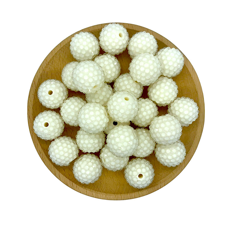 50pcs Rhinestone Bubblegum Acrylic Beads Transparent Rhinestone Embellished 12