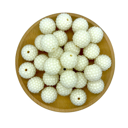50pcs Rhinestone Bubblegum Acrylic Beads Transparent Rhinestone Embellished 12