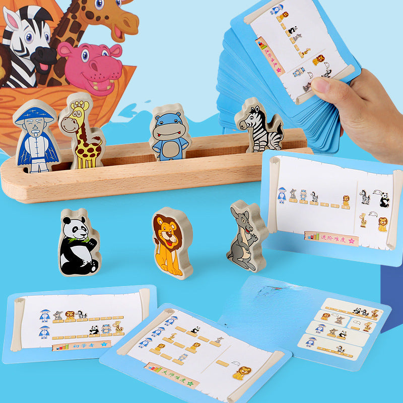 Wooden Montessori Toys Noahs Ark Sorting Blocks for Kids 2