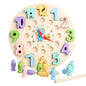 Wooden Magnetic Digital Clock Montessori Toy for Kids