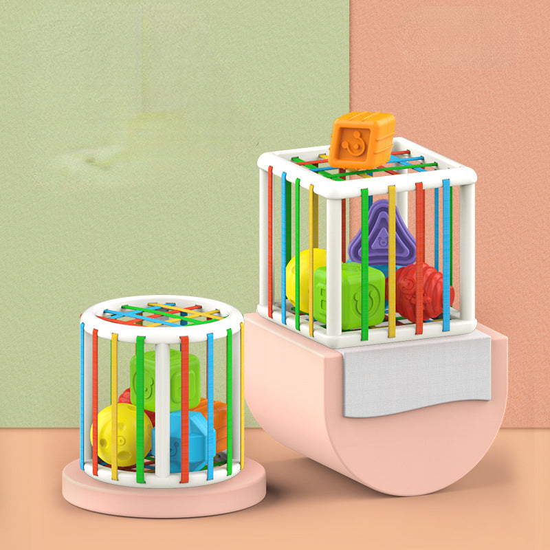Plastic Montessori Toys Baby Movement Grasp Training Cube 14cm 4