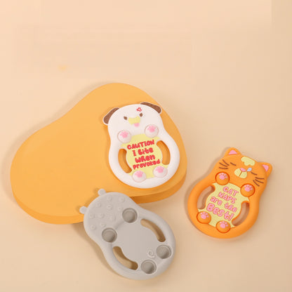 Animal Shape Silicone Baby Teething Toys Set of 3