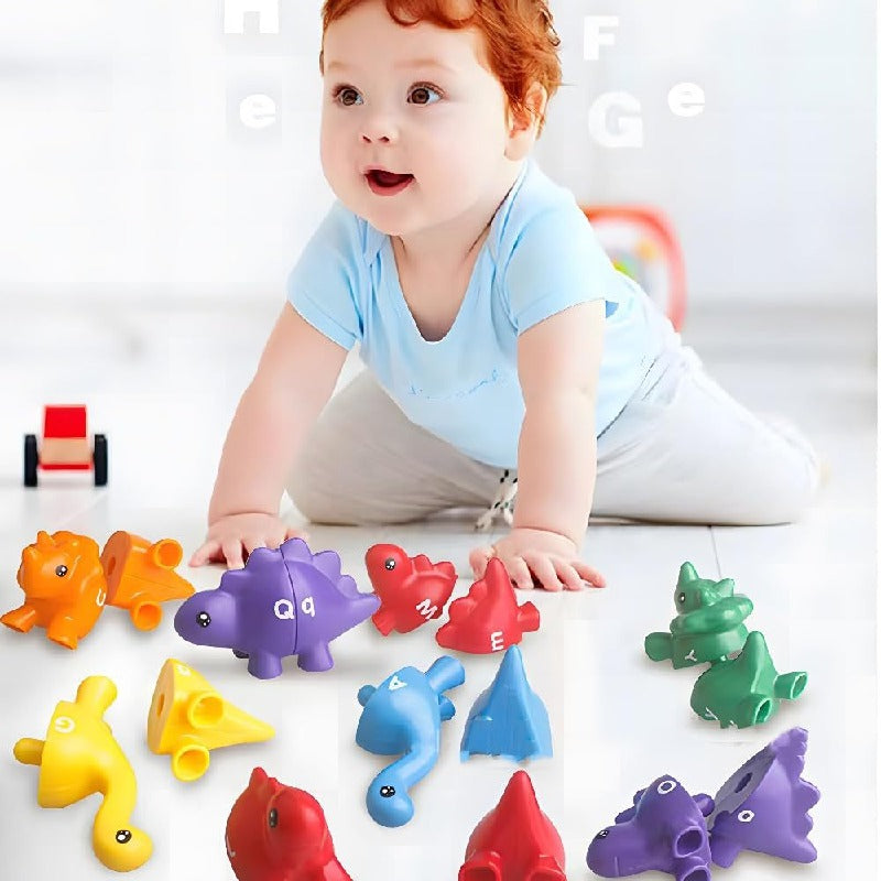 Plastic Alphabet Dinosaur Pairing Montessori Toys for Kids 3