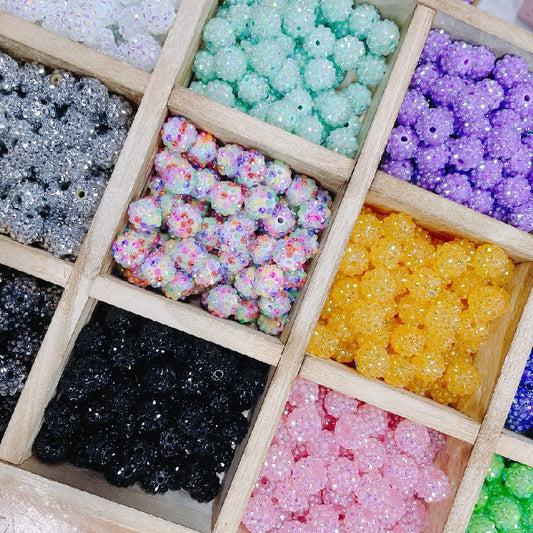 50pcs 14mm Rhinestone Beads Sparkling Decorative Beads