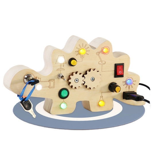 Wooden Dinosaur Montessori Busy Board Educational Toy