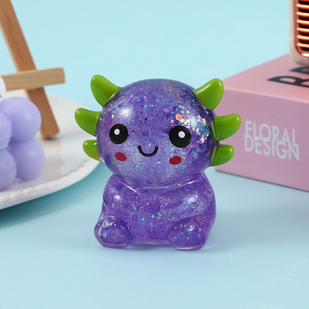 Glitter TPR Squishy Axolotl Sensory Toy 10