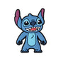 20Pcs Silicone Focal Beads Blue Alien Character Large Ears Sitting Pose and Blue Donkey with Tiger Companion 10