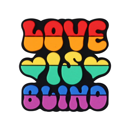 20pcs Silicone Focal Beads Rainbow Pride Theme Colored Heart and Letters 12