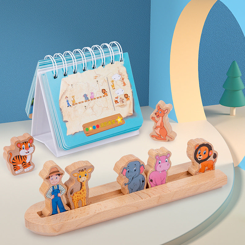Wooden Noah's Ark Board Game Montessori Toys 2