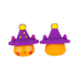 20Pcs Silicone 3D Focal Beads Halloween Cute Imp Purple Hat