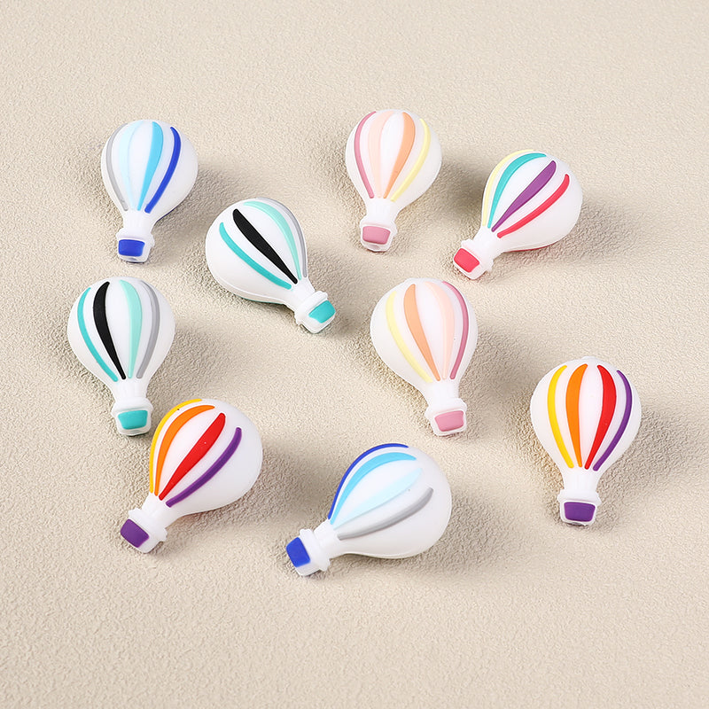 20Pcs Silicone 3D Focal Beads Hot Air Balloon Layered Wings 2