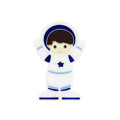 20pcs Silicone Focal Beads Astronaut Front Facing Design 3