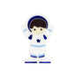 20pcs Silicone Focal Beads Astronaut Front Facing Design 3