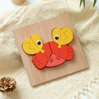 Animal Wooden Puzzle 3D Educational Toy for Kids 14