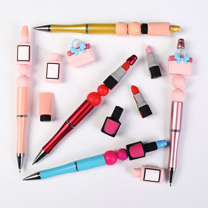 20pcs Silicone 3D Focal Beads Cosmetics Set Bow Bag and Lipstick Detail 8
