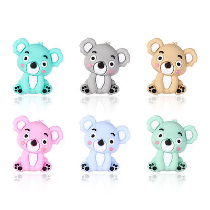 20Pcs Silicone 3D Focal Beads Sitting Koala Front Facing 9