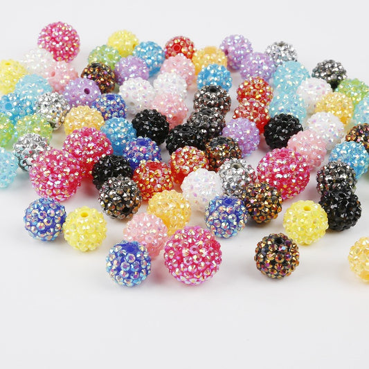 50pcs 12mm Rhinestone Beads DIY Jewelry Making Craft Supplies
