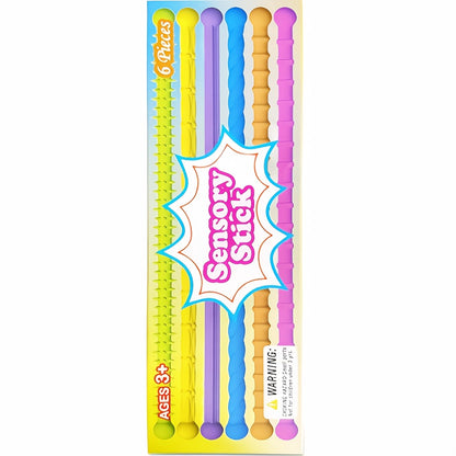 Silicone Textured Sensory Fidget Sticks 25cm 12 Pieces 2 Sets