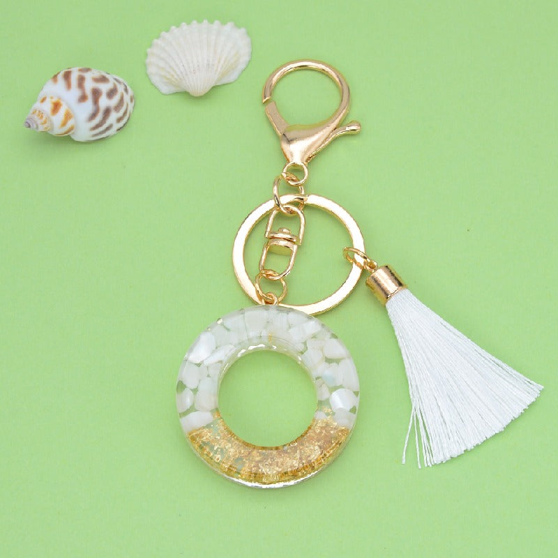 Tassel Letter Keychain A to Z Resin Initial Charm 18