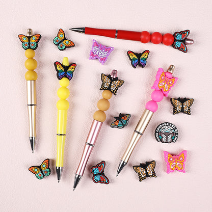 Silicone Focal Beads Butterfly Eight Styles Variety Design 12