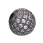 Brass Round Beads with Fancy Zirconia Pave 14mm 5pcs 8
