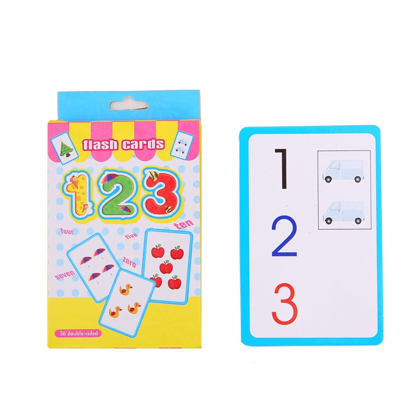 Educational Paper Flash Cards Early Learning Number and Letter Toy 7