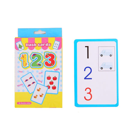 Educational Paper Flash Cards Early Learning Number and Letter Toy 7