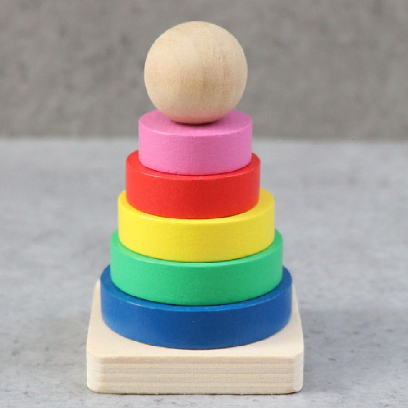 Wooden Building Blocks Educational Montessori Toys for Toddlers 6