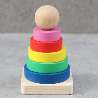 Wooden Building Blocks Educational Montessori Toys for Toddlers 6