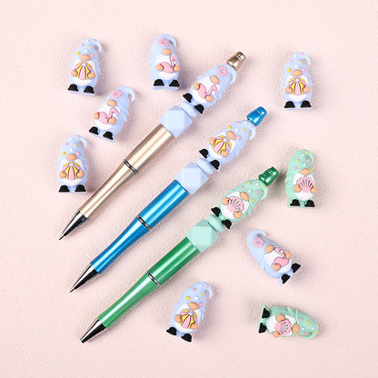 20Pcs Silicone 3D Focal Beads Summer Dwarf With Flower Detail 6