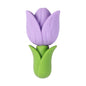 20Pcs Silicone 3D Focal Beads Tulip Flower with Green Leaves 12