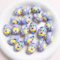 5pcs 16x24mm Hand-Painted Dinosaur Egg Acrylic Beads DIY Craft 8