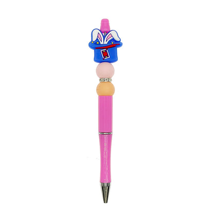 20pcs Silicone Focal Beads Magic Hat With Bunny Ears 7