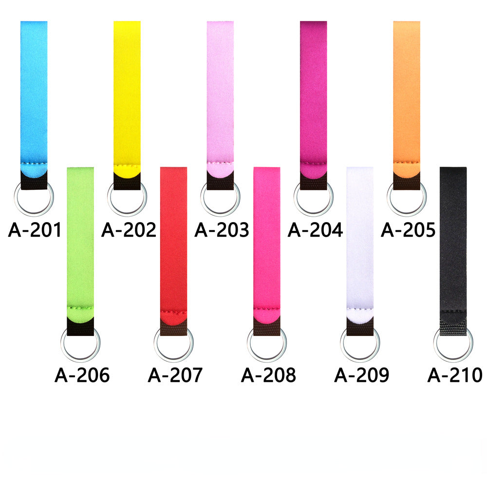 Neoprene Sublimation Blanks Sanitizer Holder Chapstick Keychain Wrist Strap 10pcs 2