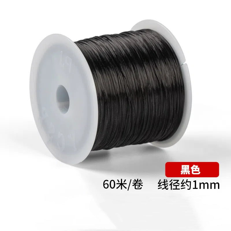 1mm 60m Flat Elastic Beading Cord Elastic String for Bracelets 4