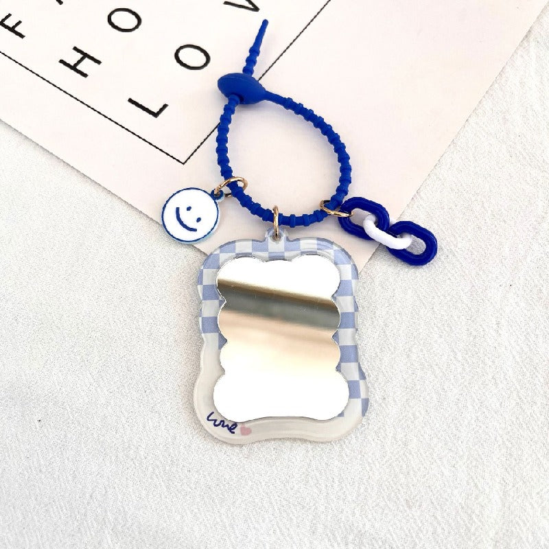 Acrylic Cartoon Bear Mirror Keychain Cute Charm Accessory 8