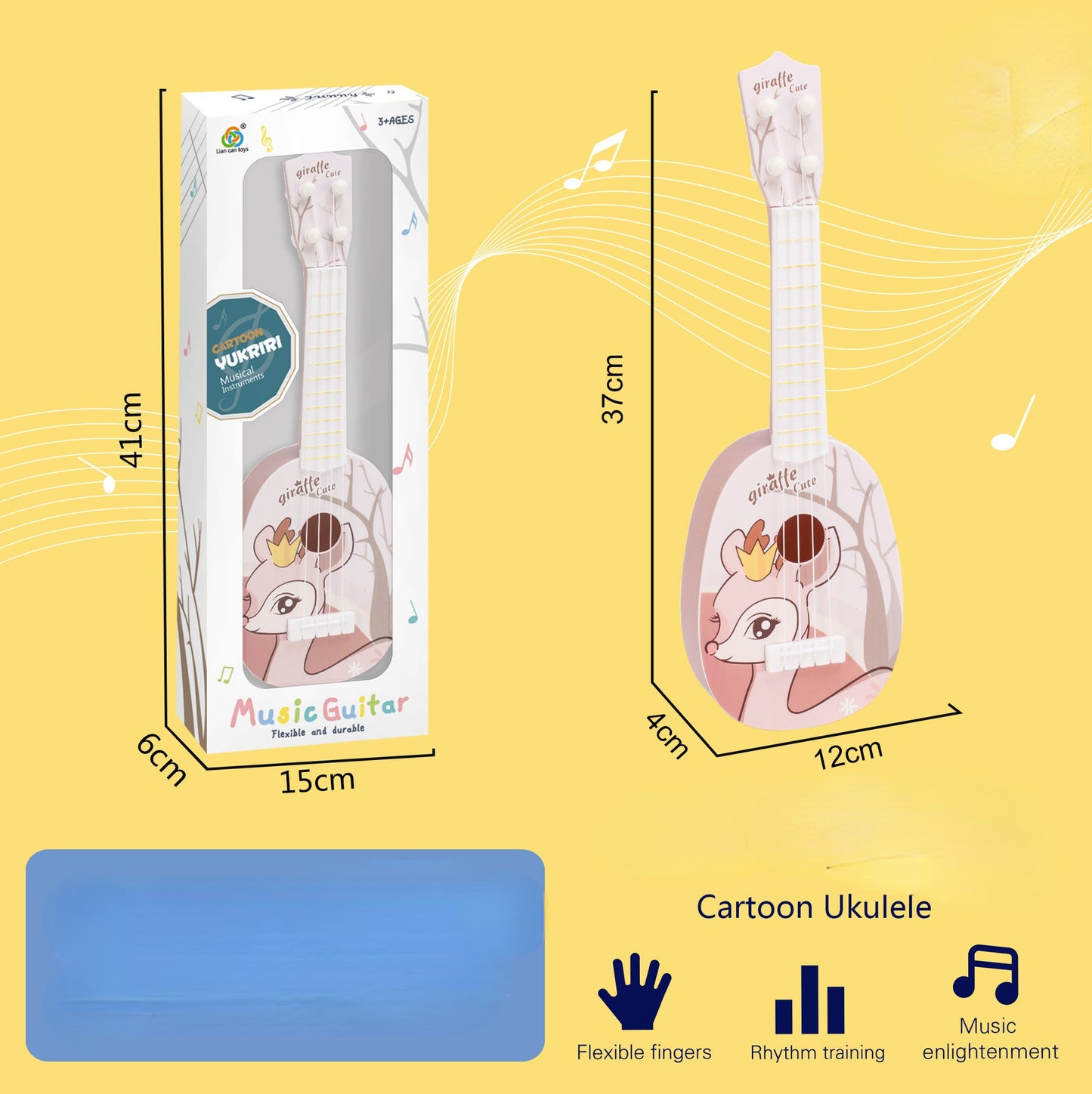 Plastic Kids Toy Ukulele Small Guitar Musical Instrument 5