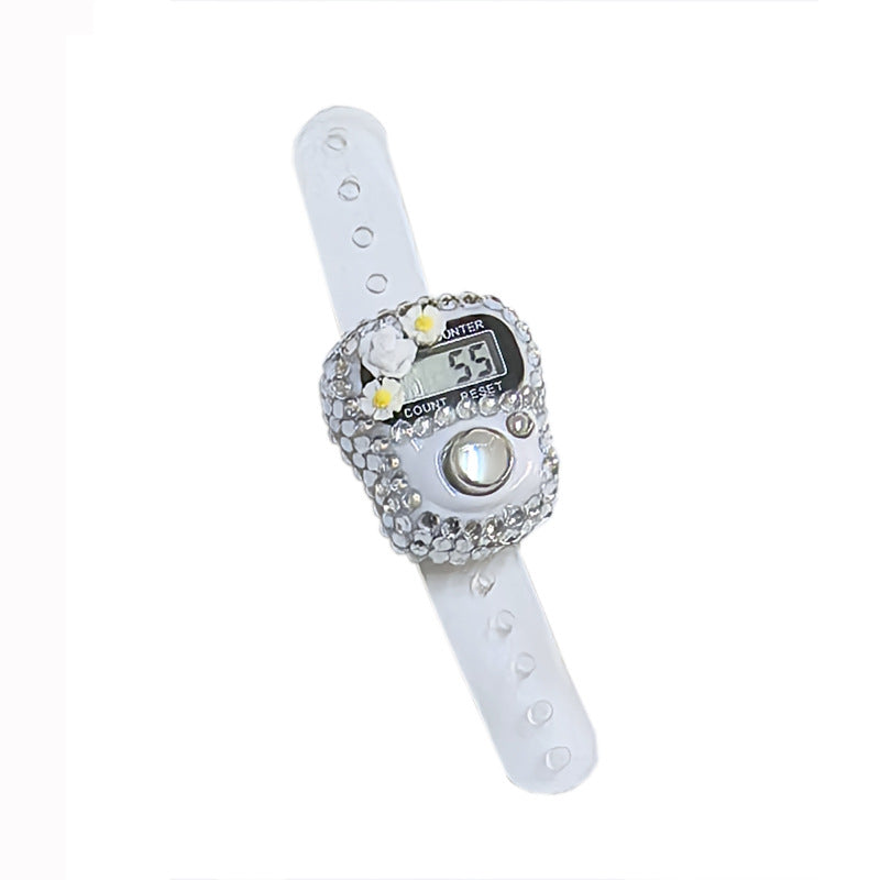 Digital Counting Ring Counter with Rhinestones 9