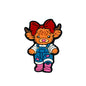 Silicone Focal Beads Girl Highland Cow Wearing Bow and Overalls