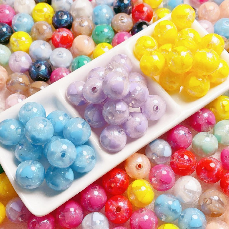 10pcs 16mm Candy Heart Acrylic Beads DIY Bracelet Making 2