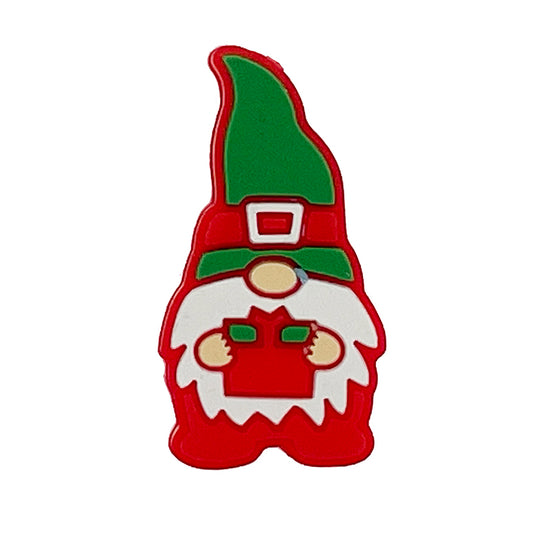 20pcs Silicone Focal Beads Christmas Gnome Holding Gift
