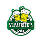 20pcs Silicone Focal Beads St Patrick's Day Beer Mugs Design