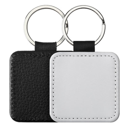 Sublimation Blank Leather Keychain Rectangular and Heart Shape 10