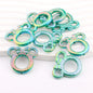 2Pcs 34x37mm Deep UV Color Plated Mickey Ring Head Acrylic Beads 11