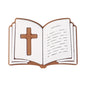 20Pcs Silicone Focal Beads Bible Cross Cutout Center Design 15